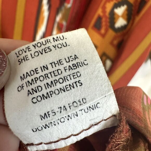 Show Me Your Mumu Peta Tunic V-Neck Blouse Dolman Southwestern Aztec Sz. Small - Picture 8 of 9